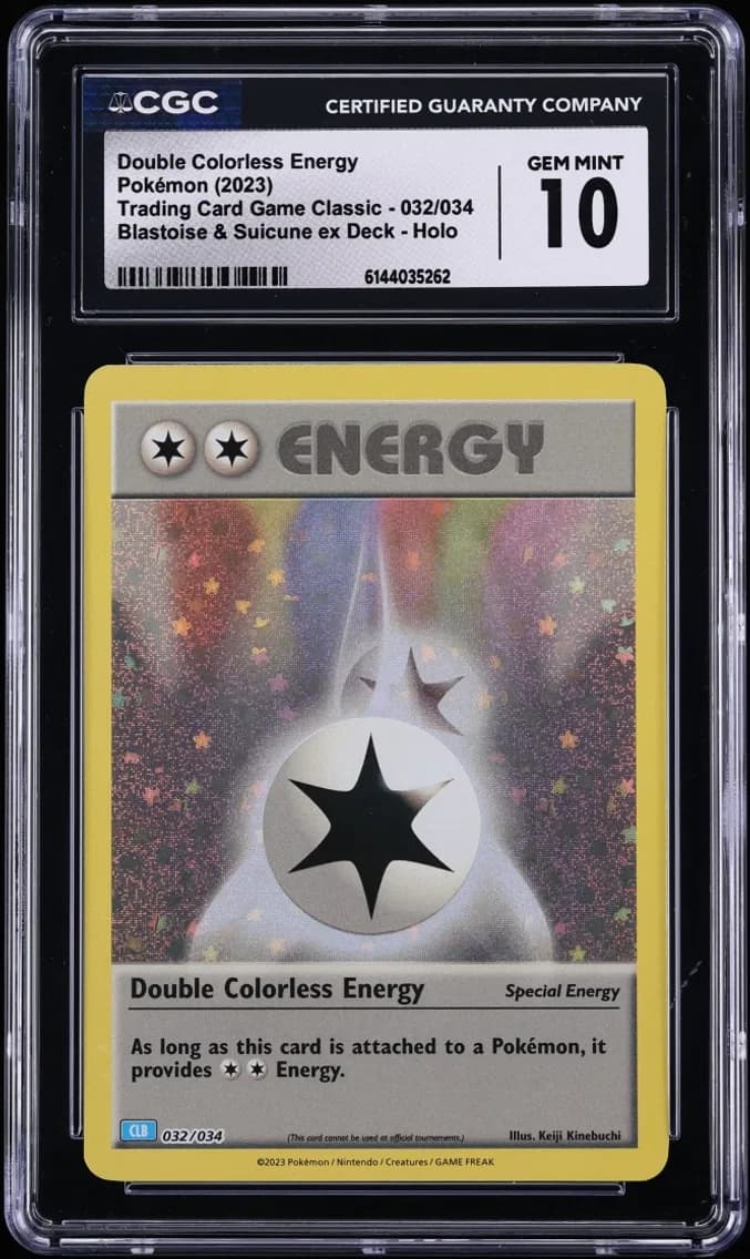 Double Colorless Energy, Trading Card Game Classic - CLV, CLC, CLB, CGC 10