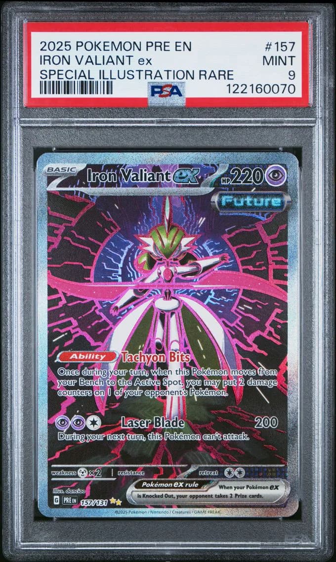 Iron Valiant EX, Prismatic Evolutions, PSA 9