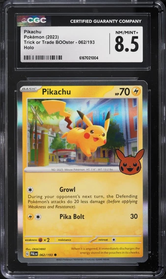 Pikachu, Trick or Trade BOOster (2023), CGC 8.5