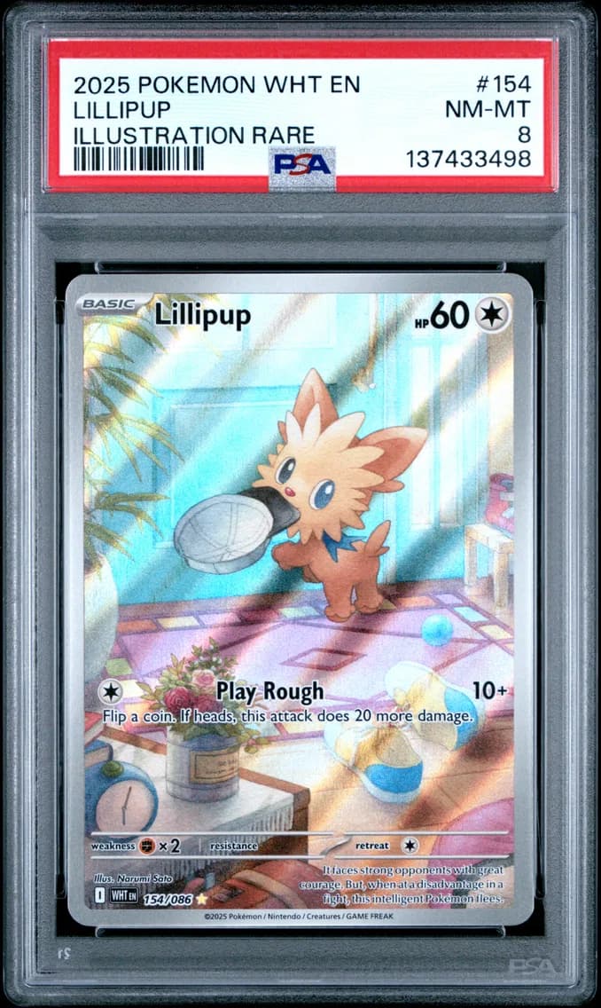 Lillipup, White Flare, PSA 8