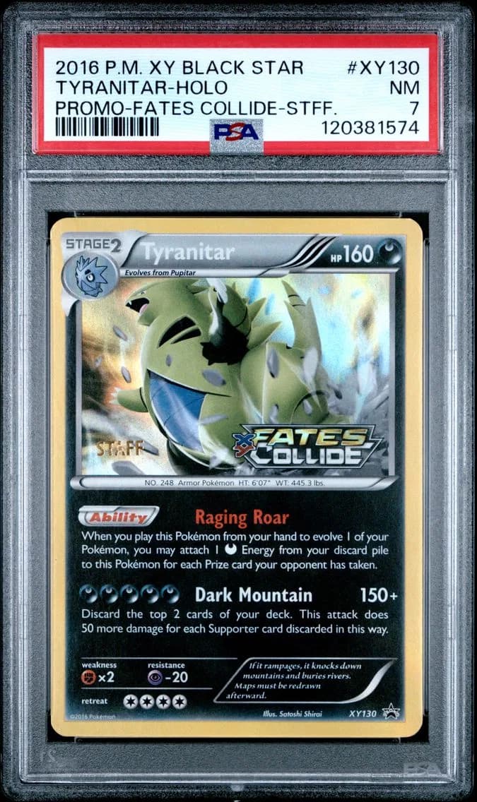 Tyranitar-Holo, XY Black Star Promo, PSA 7