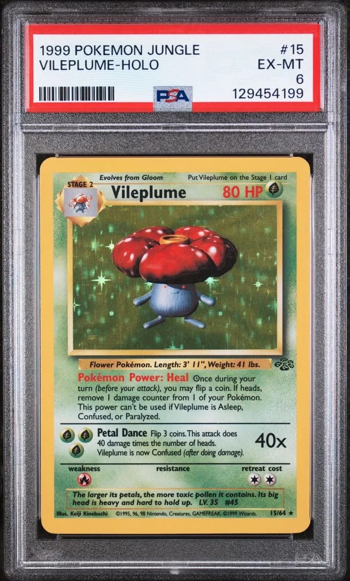 Vileplume-Holo, Jungle, PSA 6