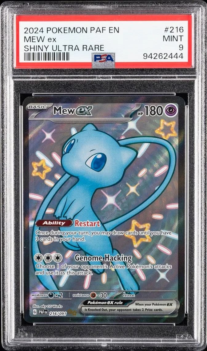 Mew EX, Paldean Fates, PSA 9