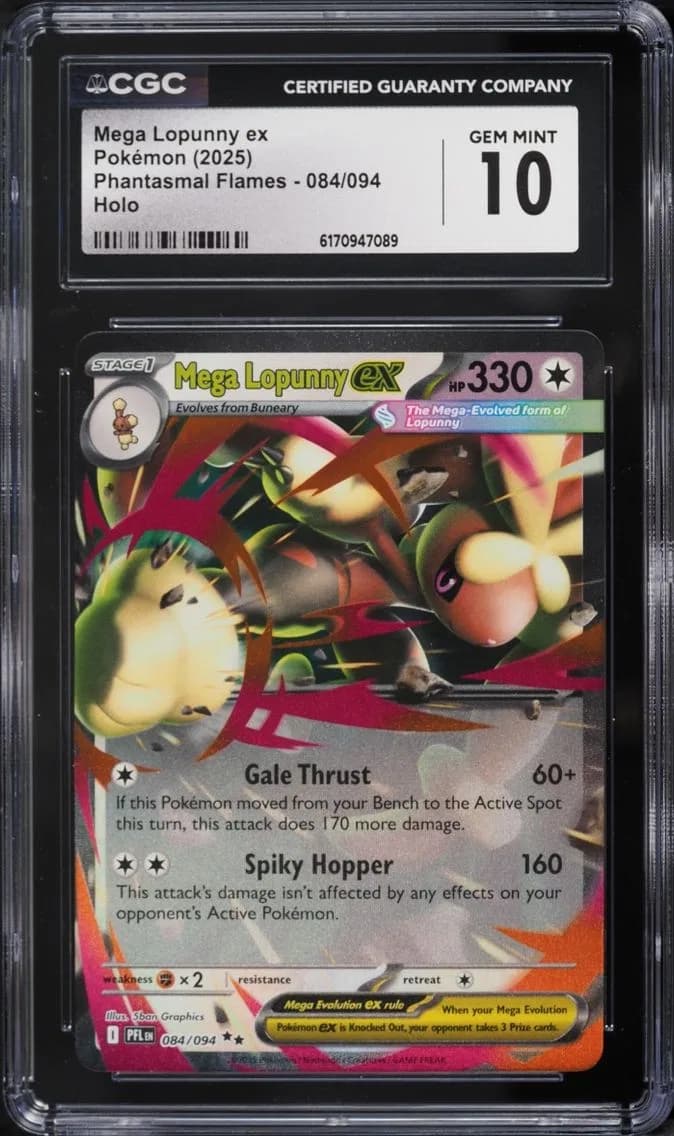 Mega Lopunny Ex, Phantasmal Flames, CGC 10