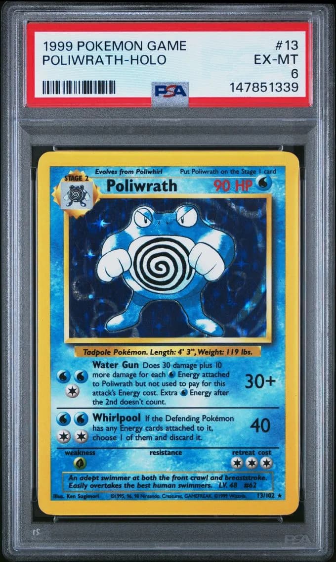 Poliwrath-Holo, Game, PSA 6