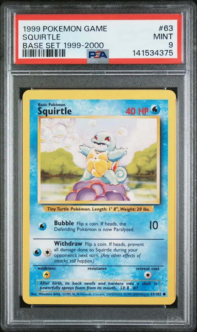 Squirtle, Game, PSA 9