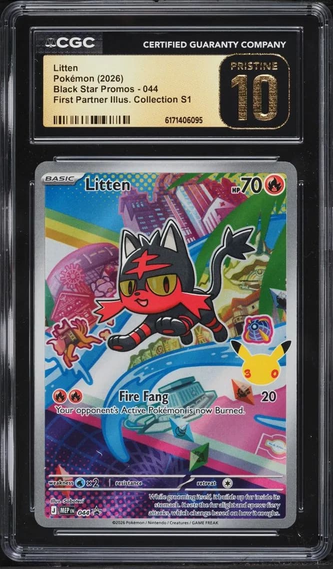 Litten, Black Star Promos - Mega Evolution MEP EN, CGC 10