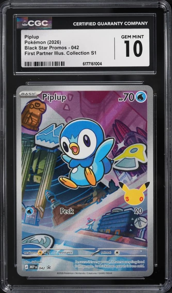 Piplup, Black Star Promos - Mega Evolution MEP EN, CGC 10