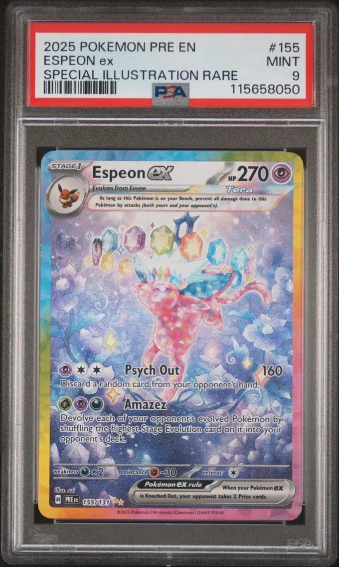 Espeon EX, Prismatic Evolutions, PSA 9