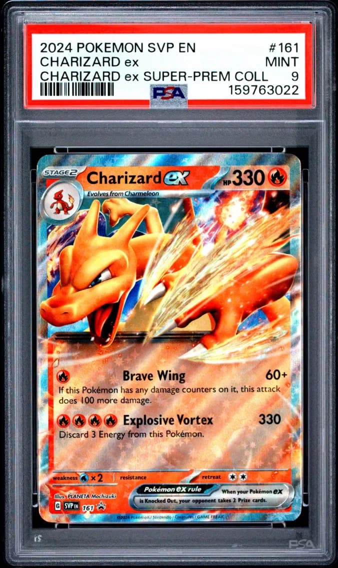 Charizard EX, SV Black Star Promo, PSA 9