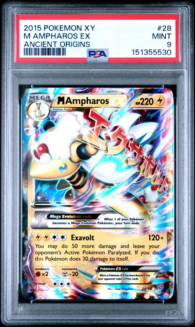 M Ampharos EX, XY Ancient Origins, PSA 9