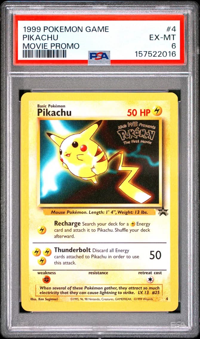 Pikachu, Game Movie, PSA 6