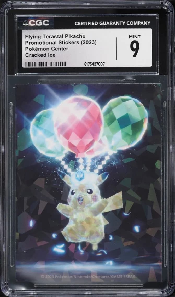 Pikachu, Pokémon Center Stickers - Japanese, CGC 9