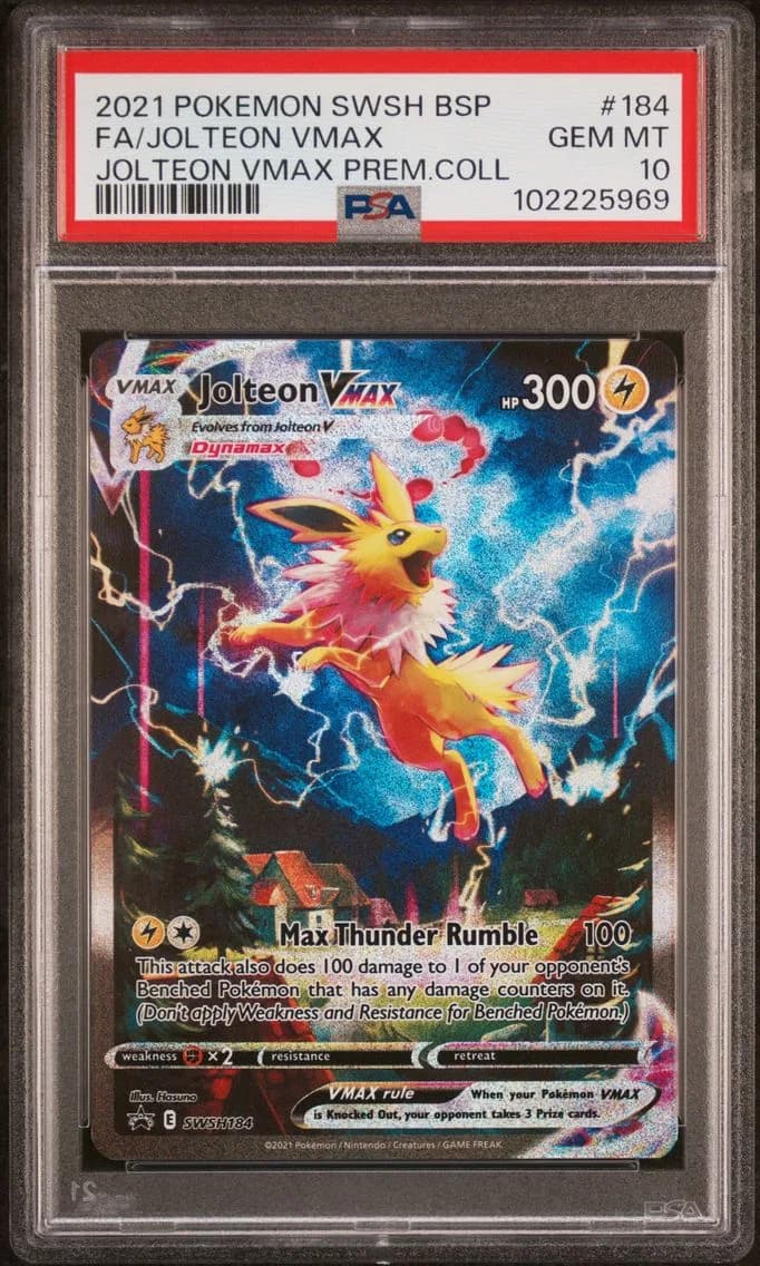 Jolteon VMAX, Swsh Black Star Promo, PSA 10