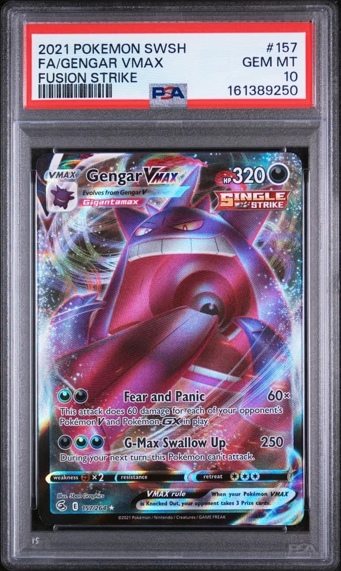 Gengar VMAX, Sword & Shield Fusion Strike, PSA 10