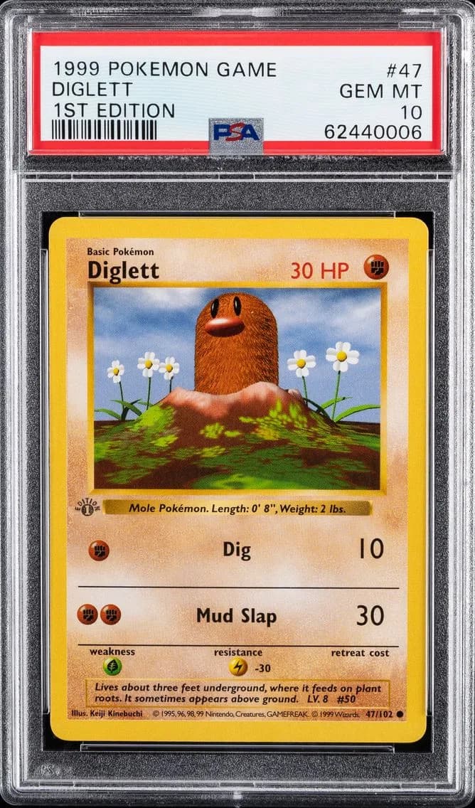Diglett, Game, PSA 10