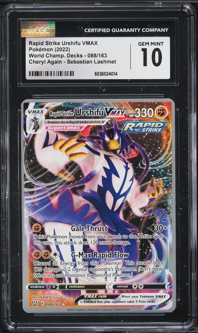 Rapid Strike Urshifu VMAX, World Championship Decks, CGC 10