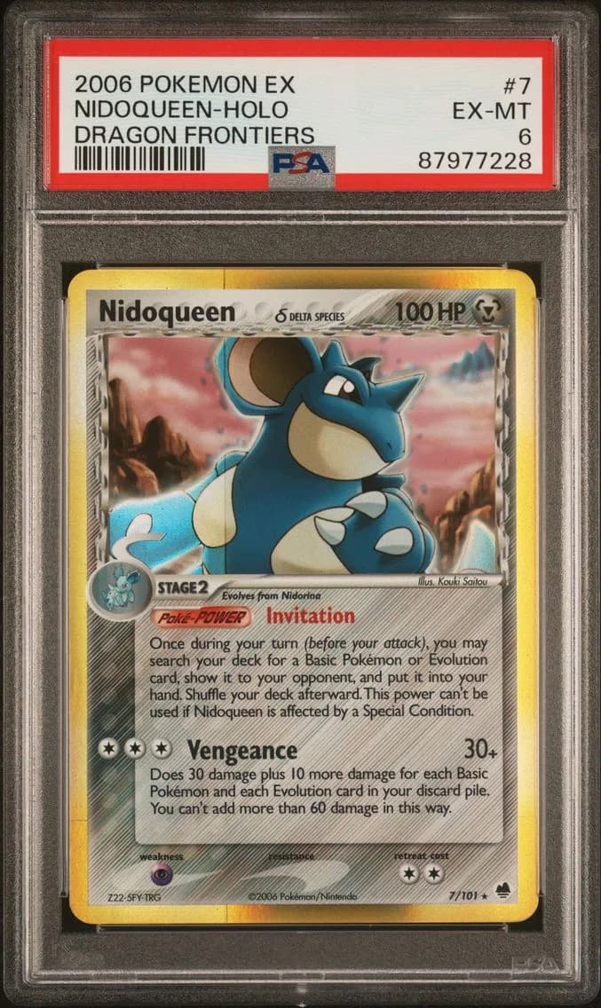 Nidoqueen-Holo, EX Dragon Frontiers, PSA 6