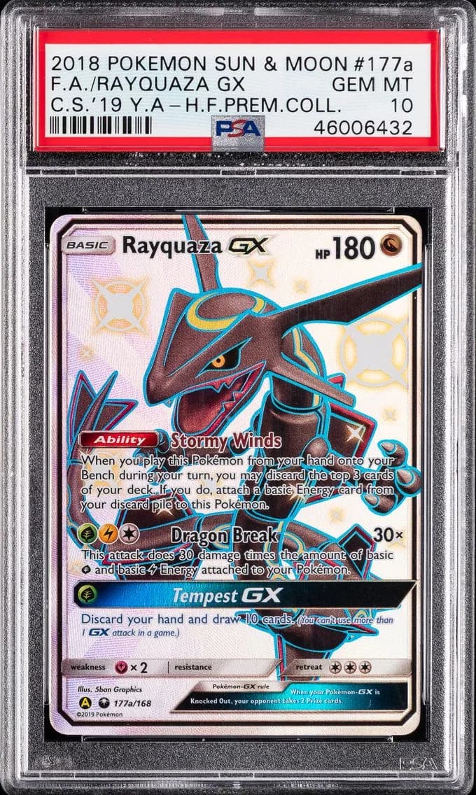 Rayquaza GX, Sun & Moon Celestial Storm, PSA 10