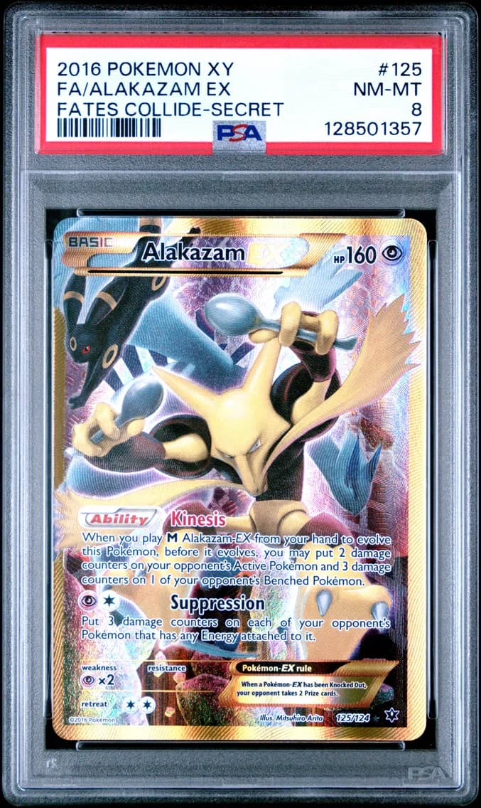 Alakazam EX, XY Fates Collide, PSA 8