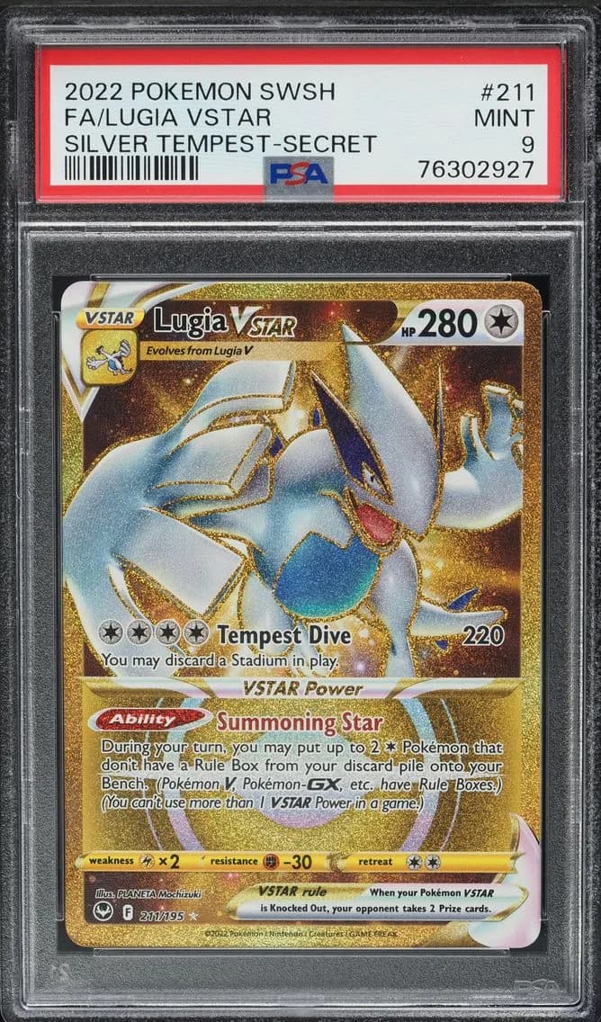 Lugia VSTAR, Sword & Shield Silver Tempest, PSA 9