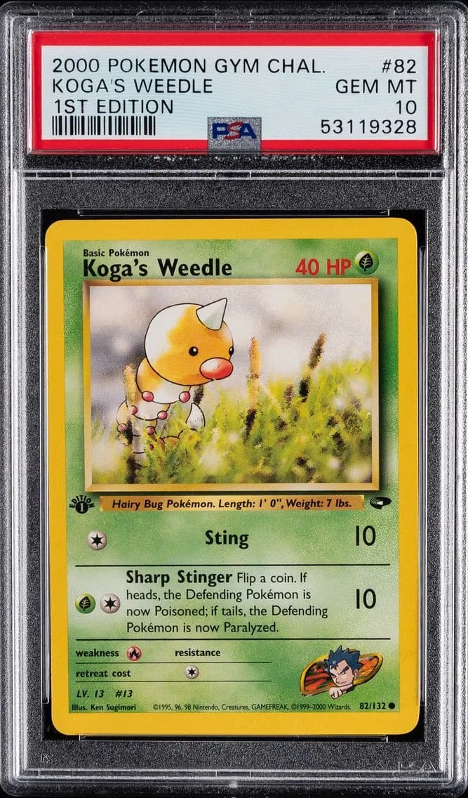 Koga'S Weedle, Gym Challenge, PSA 10