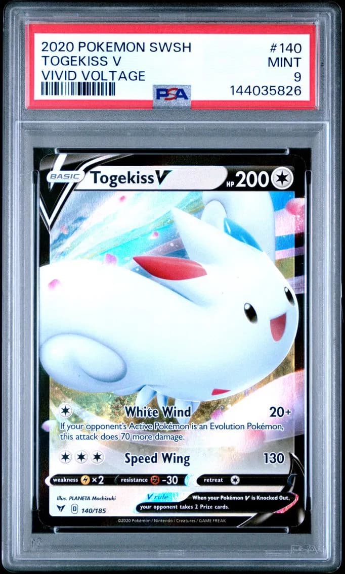 Togekiss V, Sword & Shield Vivid Voltage, PSA 9