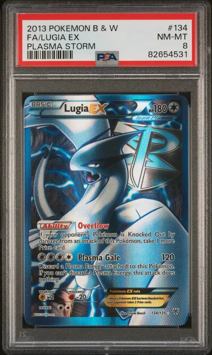 Lugia EX, Black & White Plasma Storm, PSA 8