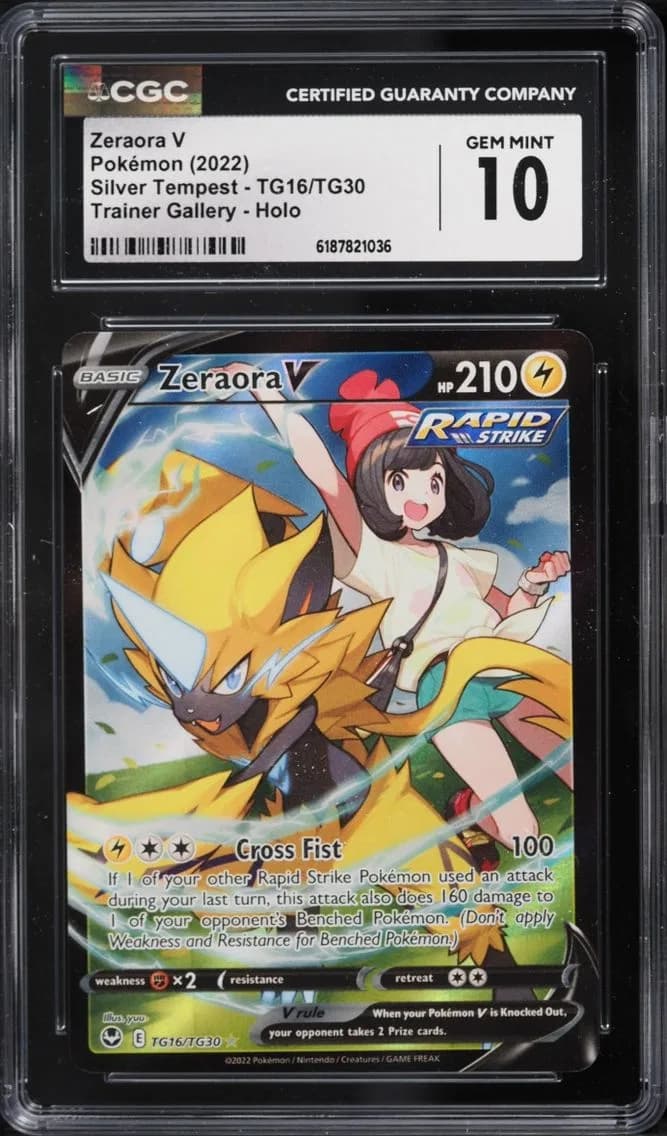 Zeraora V, Silver Tempest, CGC 10
