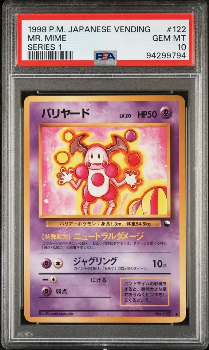 Mr. Mime, Japanese Vending, PSA 10