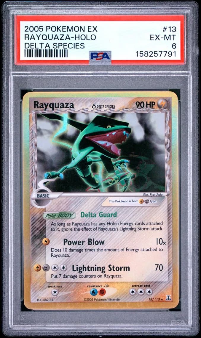 Rayquaza-Holo, EX Delta Species, PSA 6
