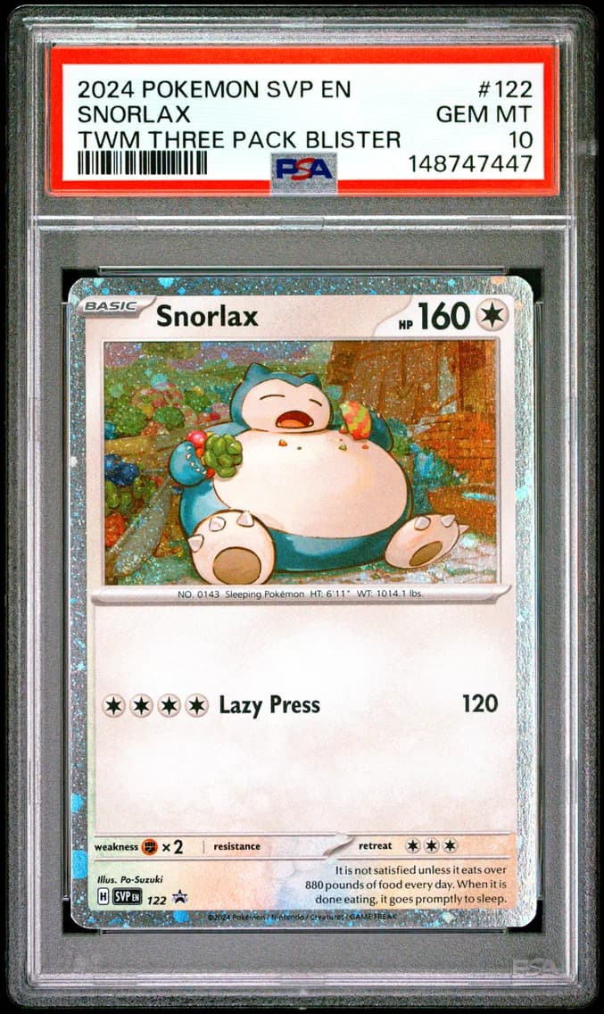Snorlax, SV Black Star Promo, PSA 10