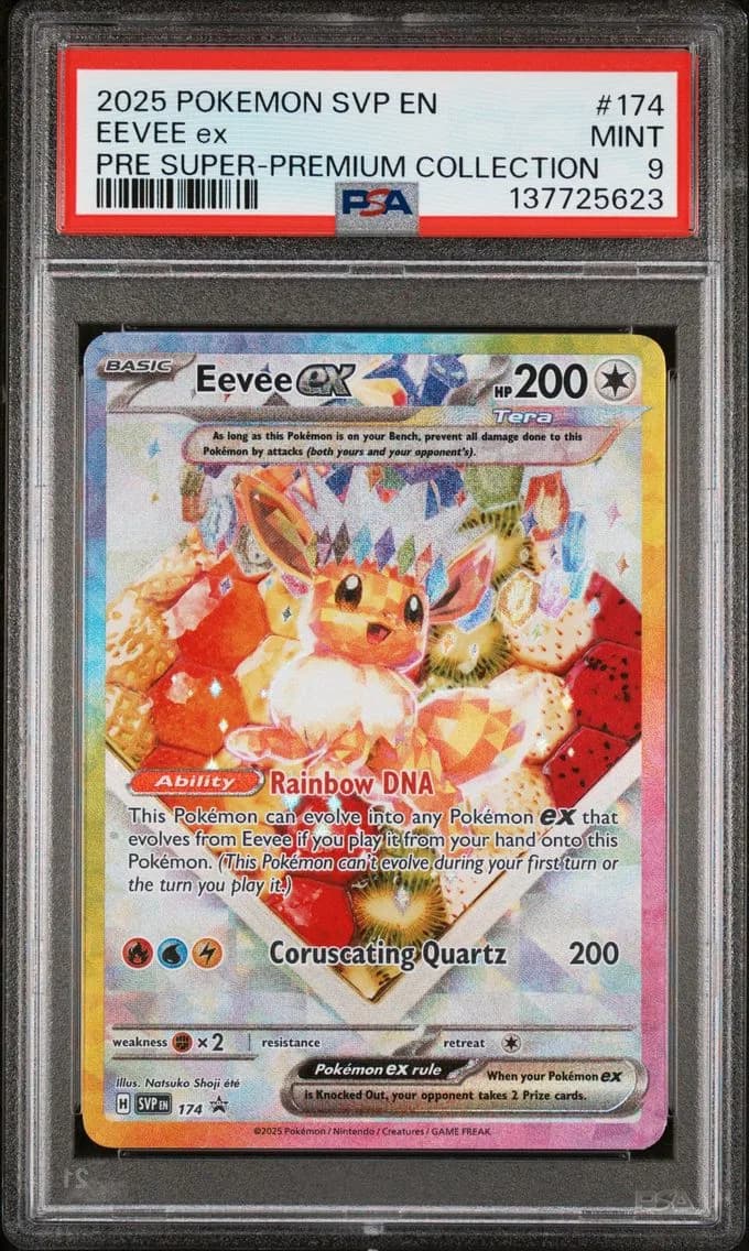 Eevee EX, SV Black Star Promo, PSA 9