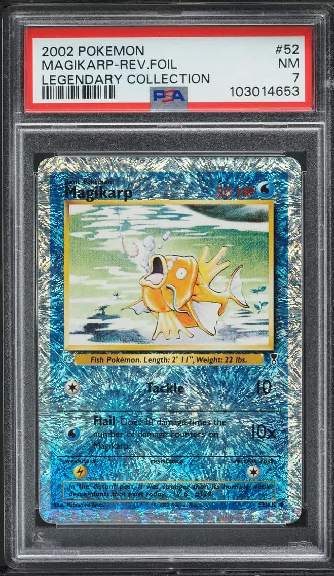 Magikarp-Reverse Foil, Legendary Collection, PSA 7