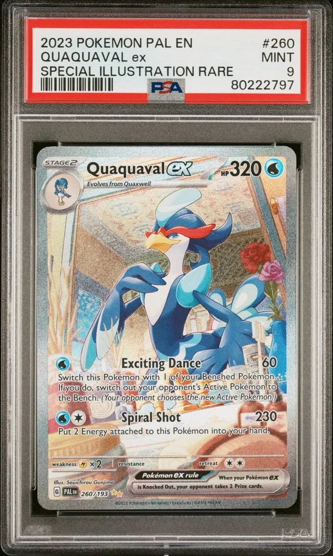 Quaquaval EX, Paldea Evolved, PSA 9
