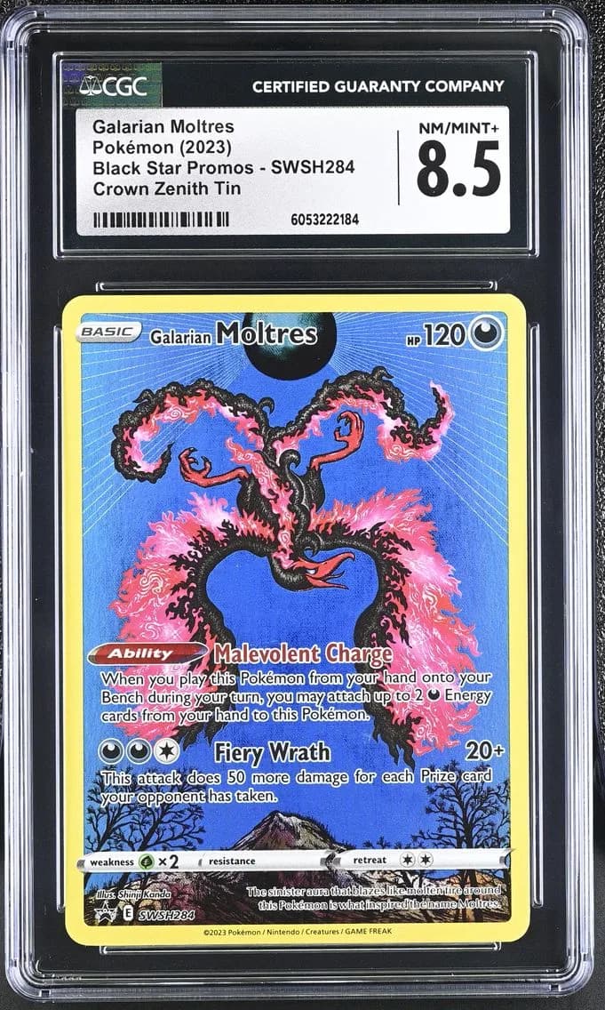 Galarian Moltres, Black Star Promos - Sword & Shield, CGC 8.5