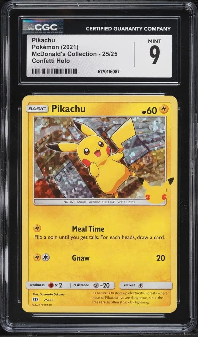 Pikachu, McDonald's Collection 2021, CGC 9