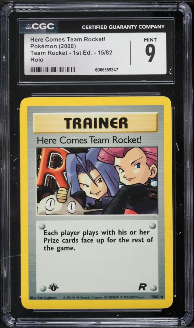 Here Comes Team Rocket!, Team Rocket - 1st Edition, CGC 9