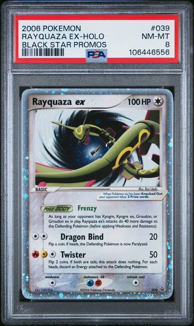 Rayquaza EX-Holo, Black Star Promos, PSA 8
