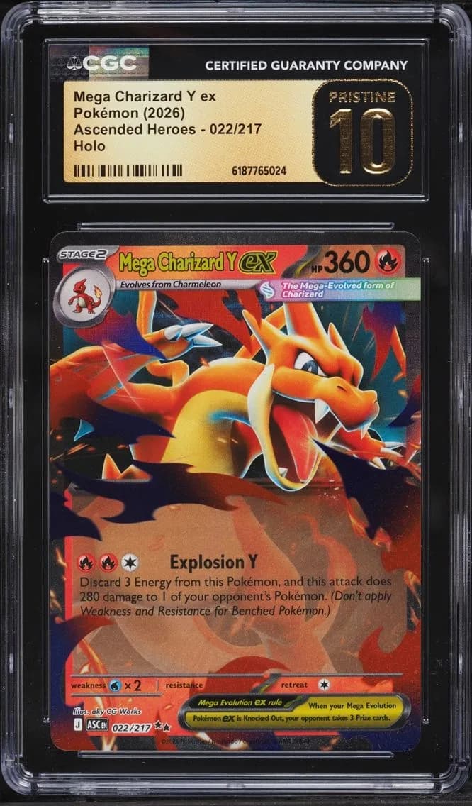 Mega Charizard Y EX, Ascended Heroes, CGC 10