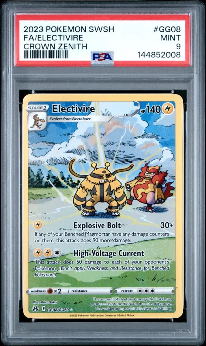 Electivire, Sword and Shield Crown Zenith, PSA 9