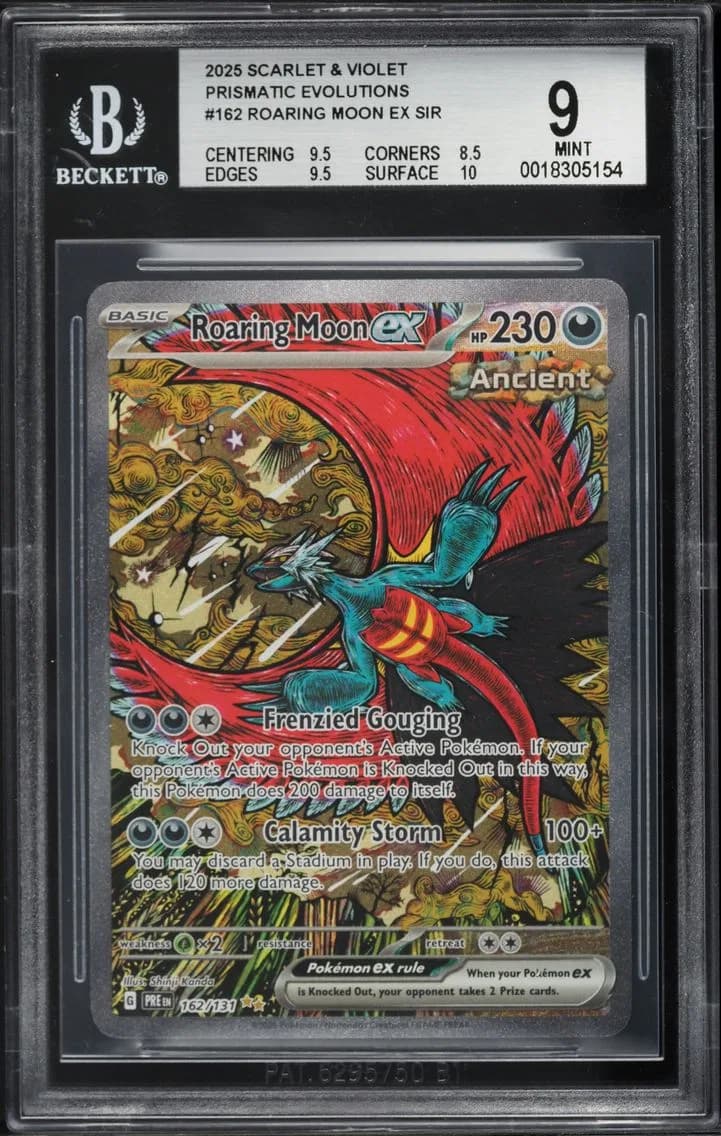 Roaring Moon EX, TCG Scarlet & Violet Prismatic Evolutions, BGS 9