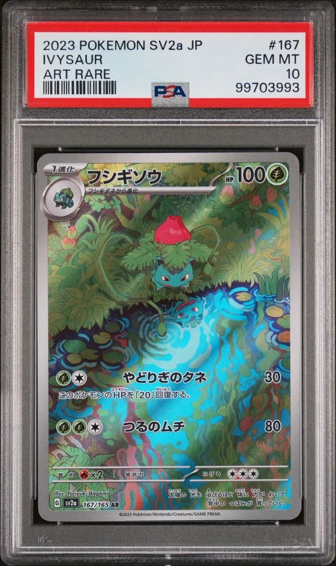 Ivysaur, Japanese Sv2a-Pokemon Card 151, PSA 10