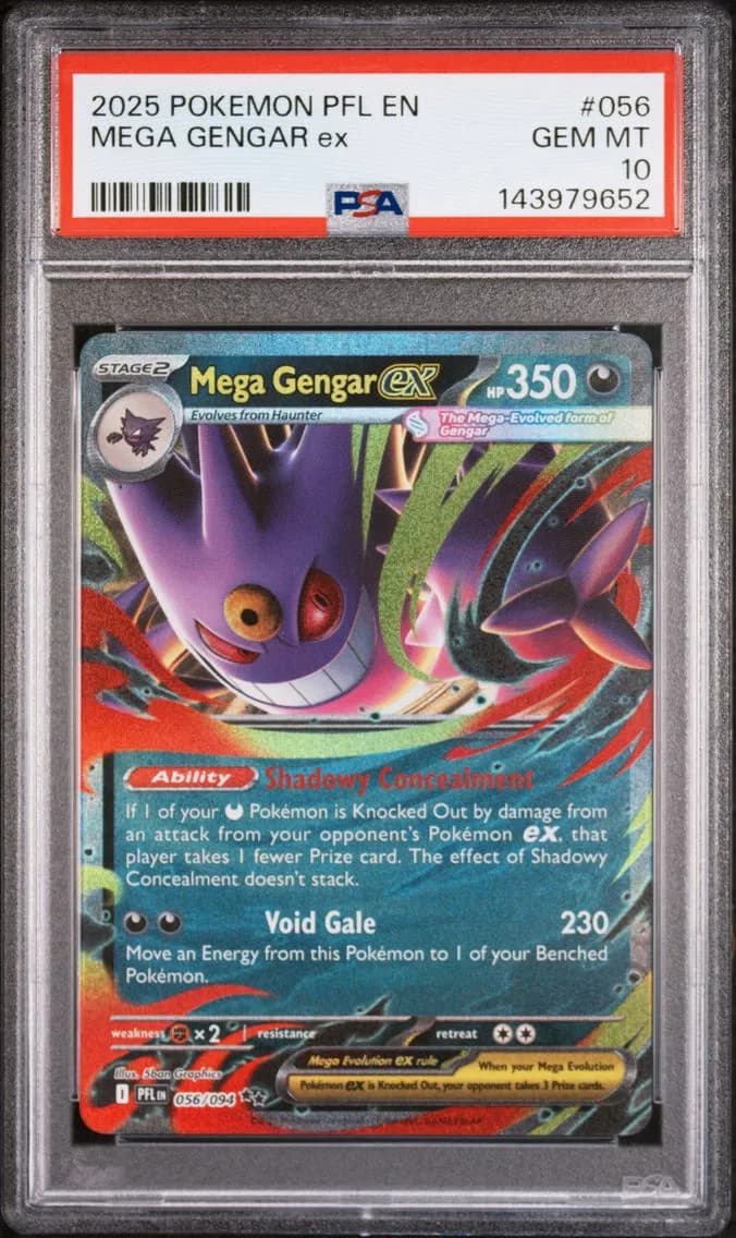 Mega Gengar EX, Phantasmal Flames, PSA 10