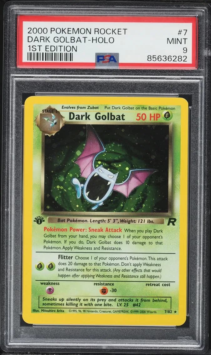 Dark Golbat-Holo 1st Edition, Rocket, PSA 9