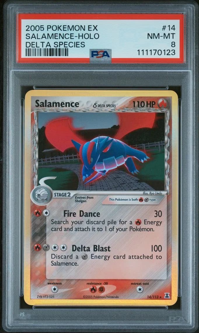 Salamence-Holo, EX Delta Species, PSA 8