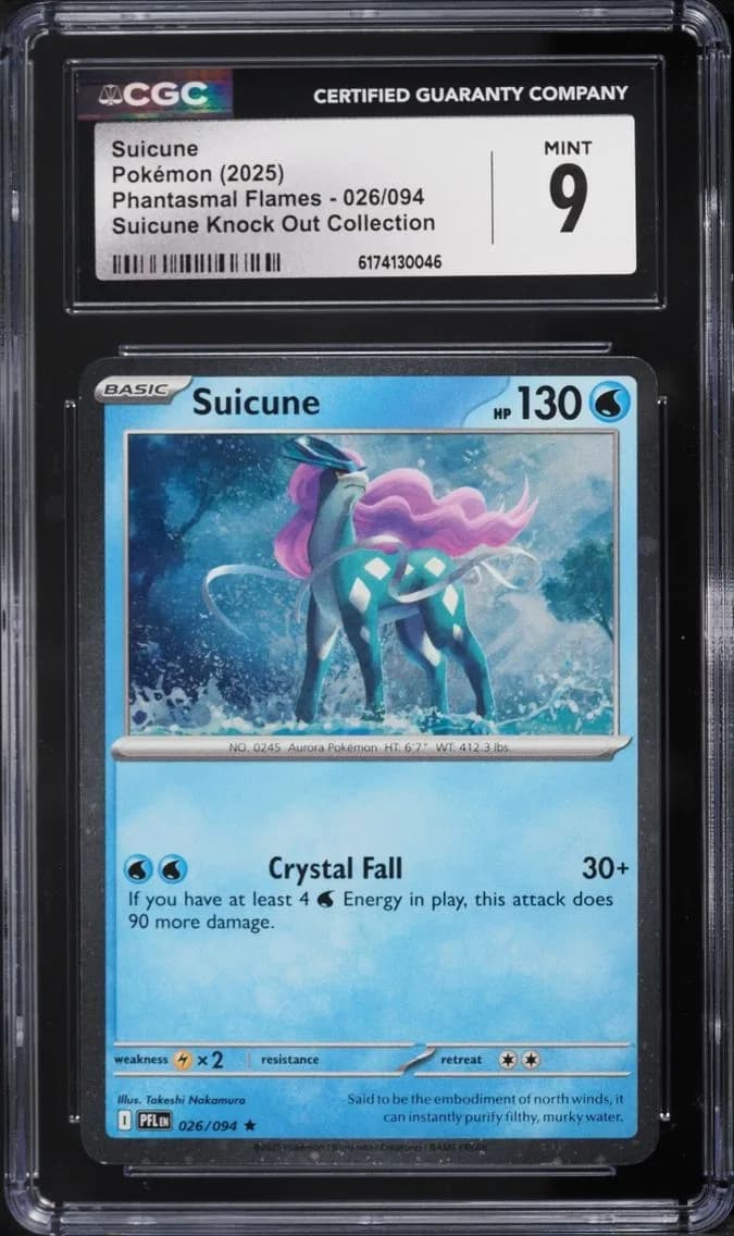 Suicune, Phantasmal Flames, CGC 9