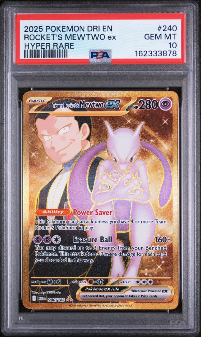 Team Rocket's Mewtwo EX, Destined Rivals, PSA 10