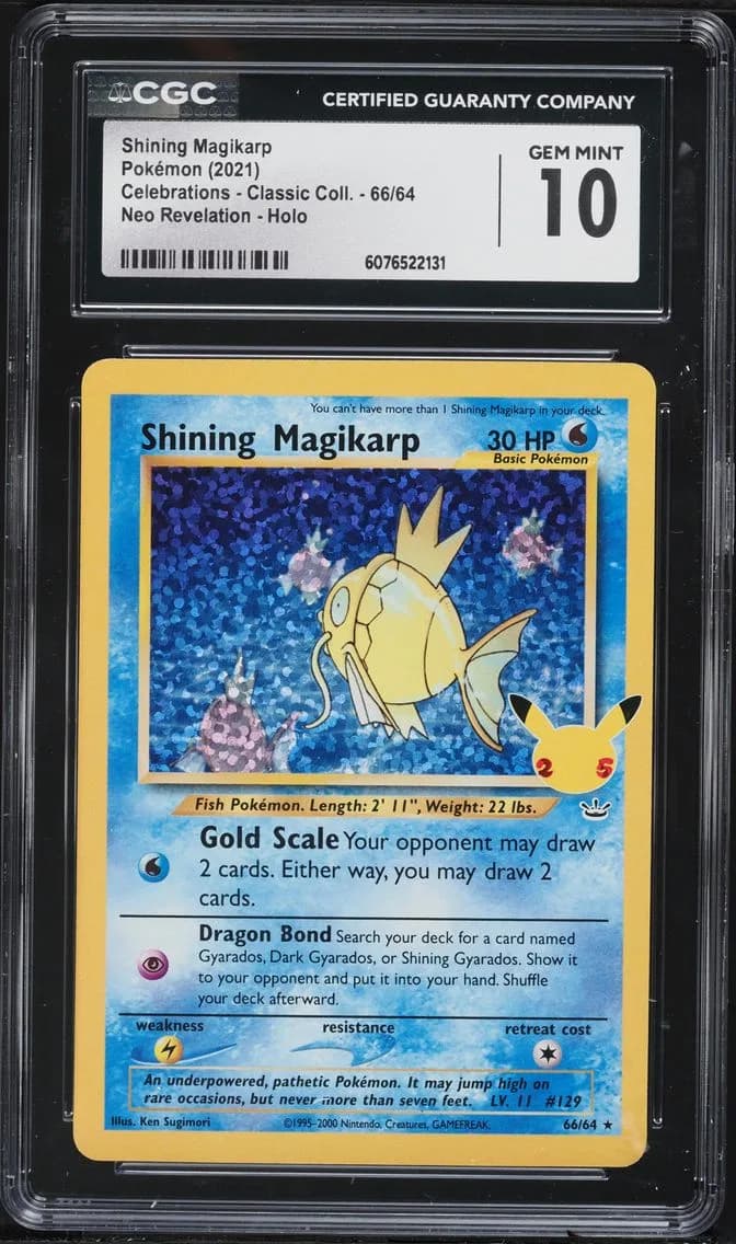 Shining Magikarp-Holo, Celebrations - Classic Collection, CGC 10