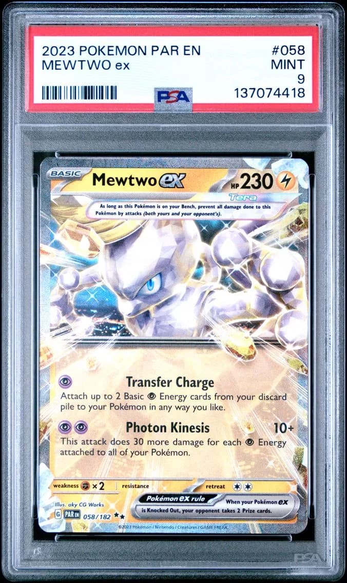 Mewtwo EX, Paradox Rift, PSA 9